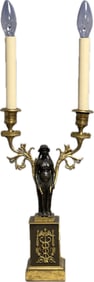 Empire Two-Light Figural Candelabra