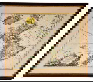 Antique Map of America by Johann Baptist Homann, Circa 1710