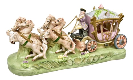 Capodimonte Model of a Coach and Four Horses