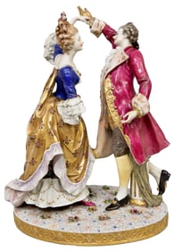 Capodimonte Porcelain Dancing Couple Figurine
