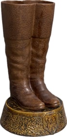 Ceramic Figural Riding Boots Umbrella Or Stick Stand