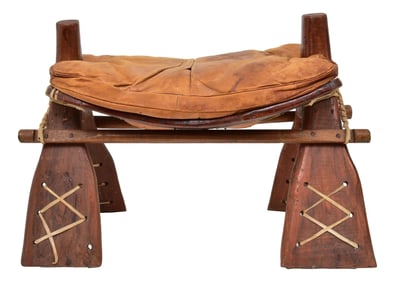 Authentic Moroccan Camel Saddle Stool