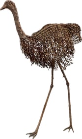 Peaking Ostrich Statue Garden Sculpture by Zaer Ltd. International
