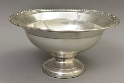 Sterling Silver Weighted Fruit Pedestal Bowl By Columbia