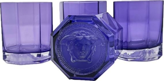 Versace Medusa Lumiere Double Old Fashioned Glasses, Set of 4