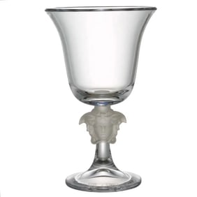 Versace Medusa Lumiere Footed Blown Glass Crystal Vase