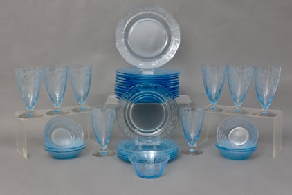 Fostoria Versailles Azure Blue Glass