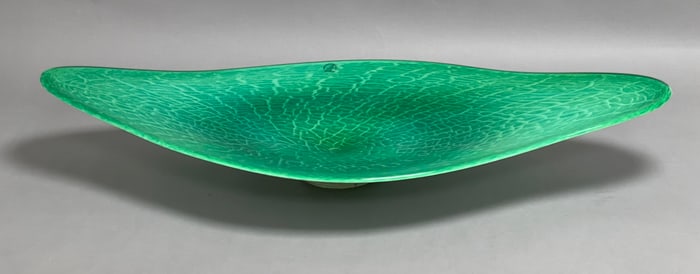Viz Art Glass Handblown Footed Platter