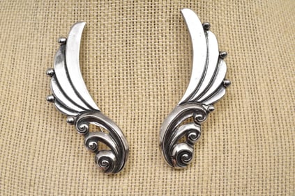 Margot de Taxco Sterling Silver Brooches, Circa 1948