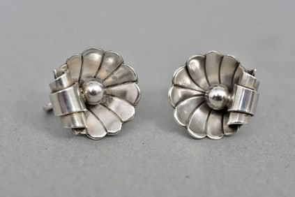 Georg Jensen USA Sterling Silver Screw On Earrings