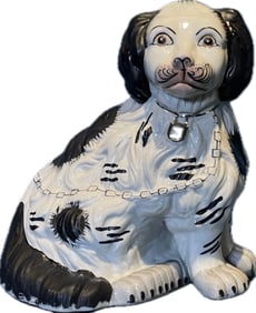 Staffordshire Porcelain Spaniel Dog Figurine