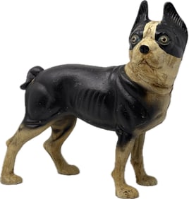 Antique Cast Iron Boston Terrier Doorstop