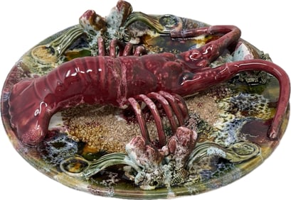 Palissy Style Majolica Lobster Plate