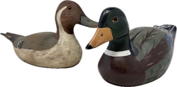 Hand Carved Hand Painted Wooden Duck Decoys