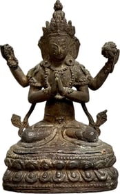 Tibetan Avalokiteshvara Metal Statue