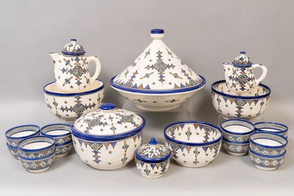Fes Moroccan Hand Made Ceramic Serving Pieces