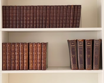 Collection of Leather Bound Antique Books