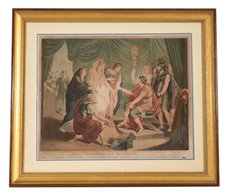 Angelica Kauffman Pinx 'Generosite De Scipion' Color Engraving