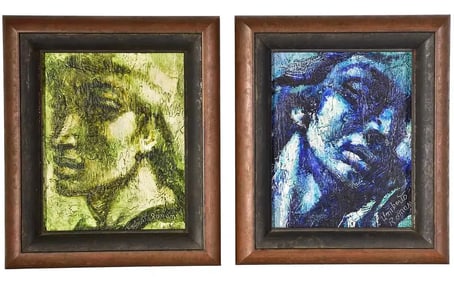 Pair Of Umberto Romano (Italian/American 1905-1984) Oil On Masonite Portrait Paintings
