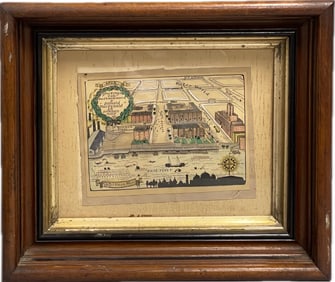 A Watercolor Map Depicting Beekman Place, NYC in 1926