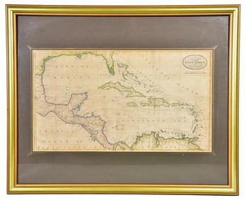 New Map of the West Indies by J. Bayly