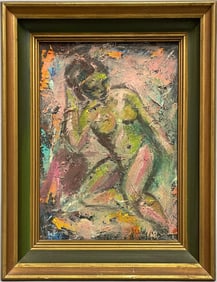 Mid Century Modern Abstract Nude Painting