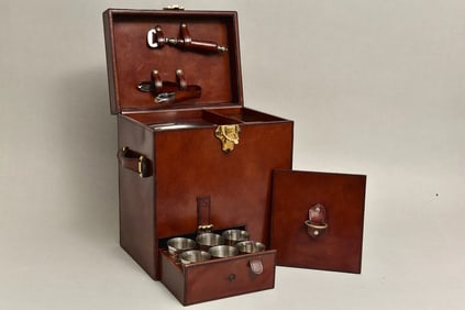 Handcrafted Genuine Leather Portable Bar