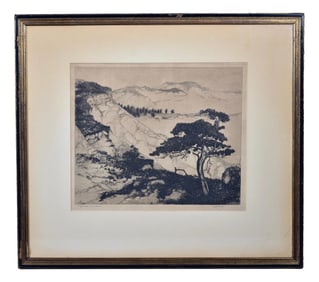 Jac Young Etching Titled “Cape Cod Sand Dunes” Dated 1928