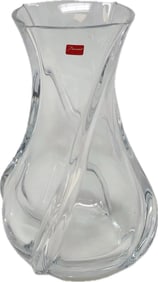Baccarat Large Serpentine Crystal Vase