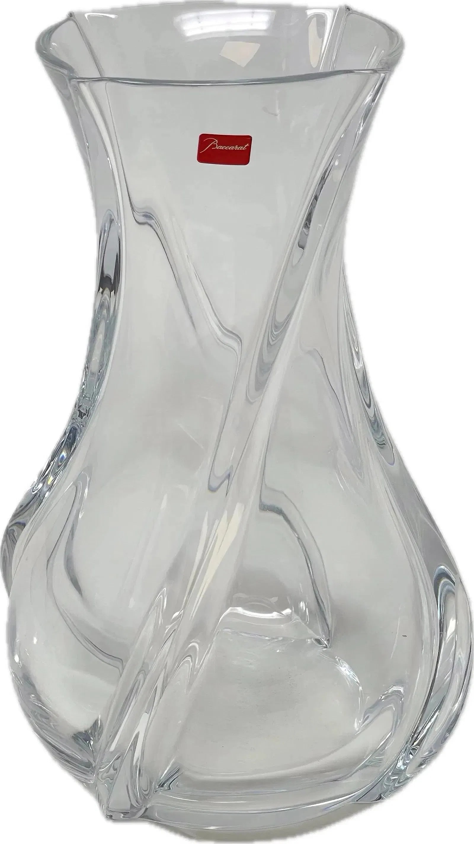 Baccarat Large Serpentine Crystal Vase (1 of 7)