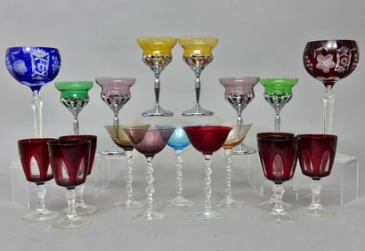 Collection of Colorful Glassware