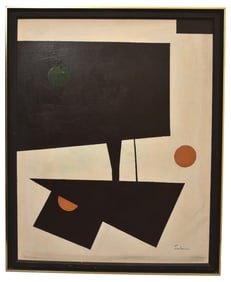 Signed Lawrence Lariar (1908-1981) Oil On Board Painting