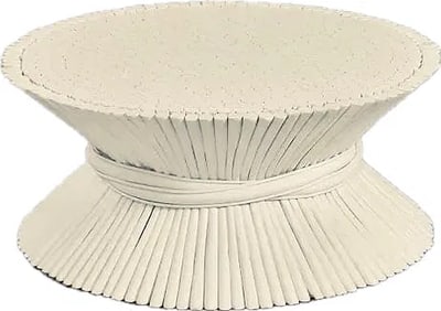 McGuire Sheaf Of Wheat Round Cocktail Table