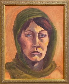 Portrait Of A Woman With Green Scarf O/C