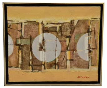 Minoru Saito Signed Oil On Canvas Painting