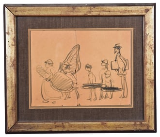 Albert Sterner (1863 - 1946) Signed Original Drawing