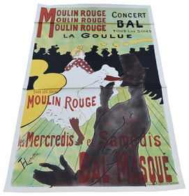 Henri D. Toulouse-Lautrec Moulin Rouge 6' Lithograph Poster