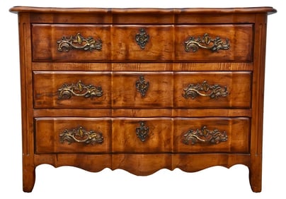 Century Furniture French Provincial Louis XV Carved Walnut Chest of Drawers