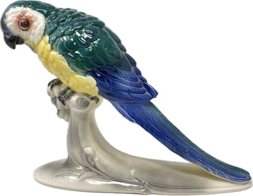Katzhutte Hertwig & Co. Macaw Porcelain Figurine