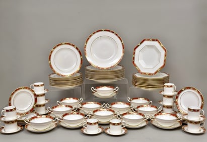 Royal Crown Derby Cloisonne Dinnerware - Complete Service for 12 (76 pcs.)