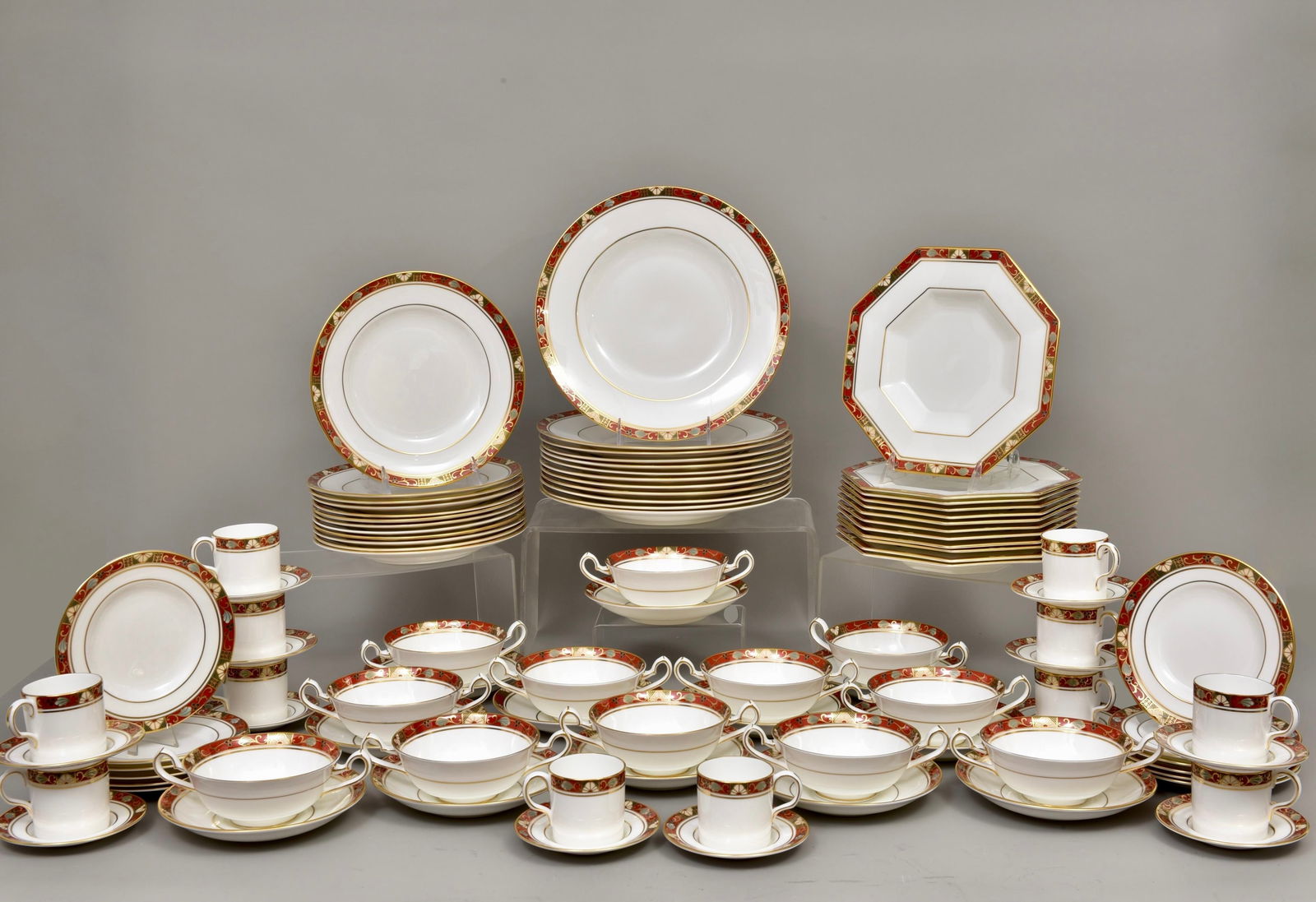 Royal Crown Derby Cloisonne Dinnerware - Complete Service for 12 (76 pcs.) (1 of 12)