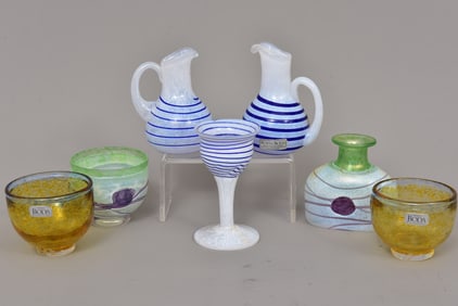 Kosta Boda Sweden Handmade Pitchers, Bowls and Vase