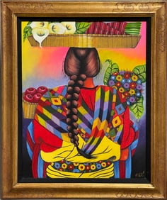 Original Oil Painting of an Indigenous Woman