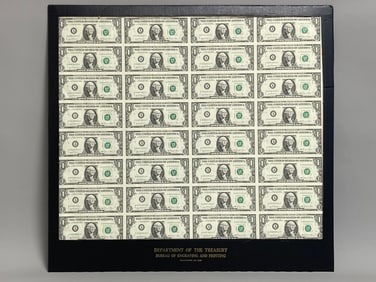 1981 Department of the Treasury Uncut Sheet of 32 $1.00 Bills