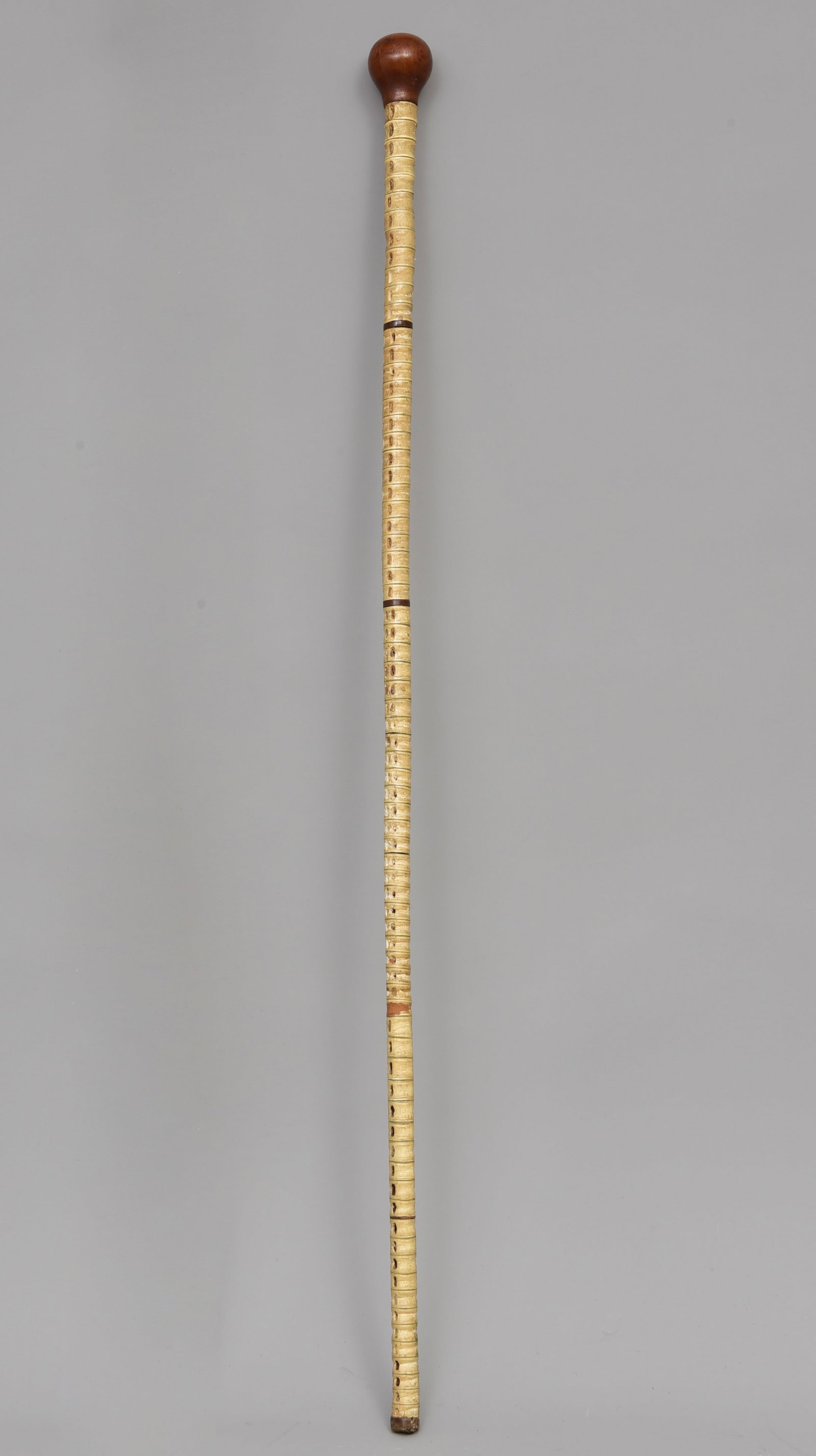 Scrimshaw 19th Century Shark Vertebrae and Whale Bone Walking stick: Dimensions: 35 1/2” long Town Auction House & Gallery offers local delivery to Manhattan, Connecticut and Westchester for most items excluding large furniture. For a price quote on delivery, ple