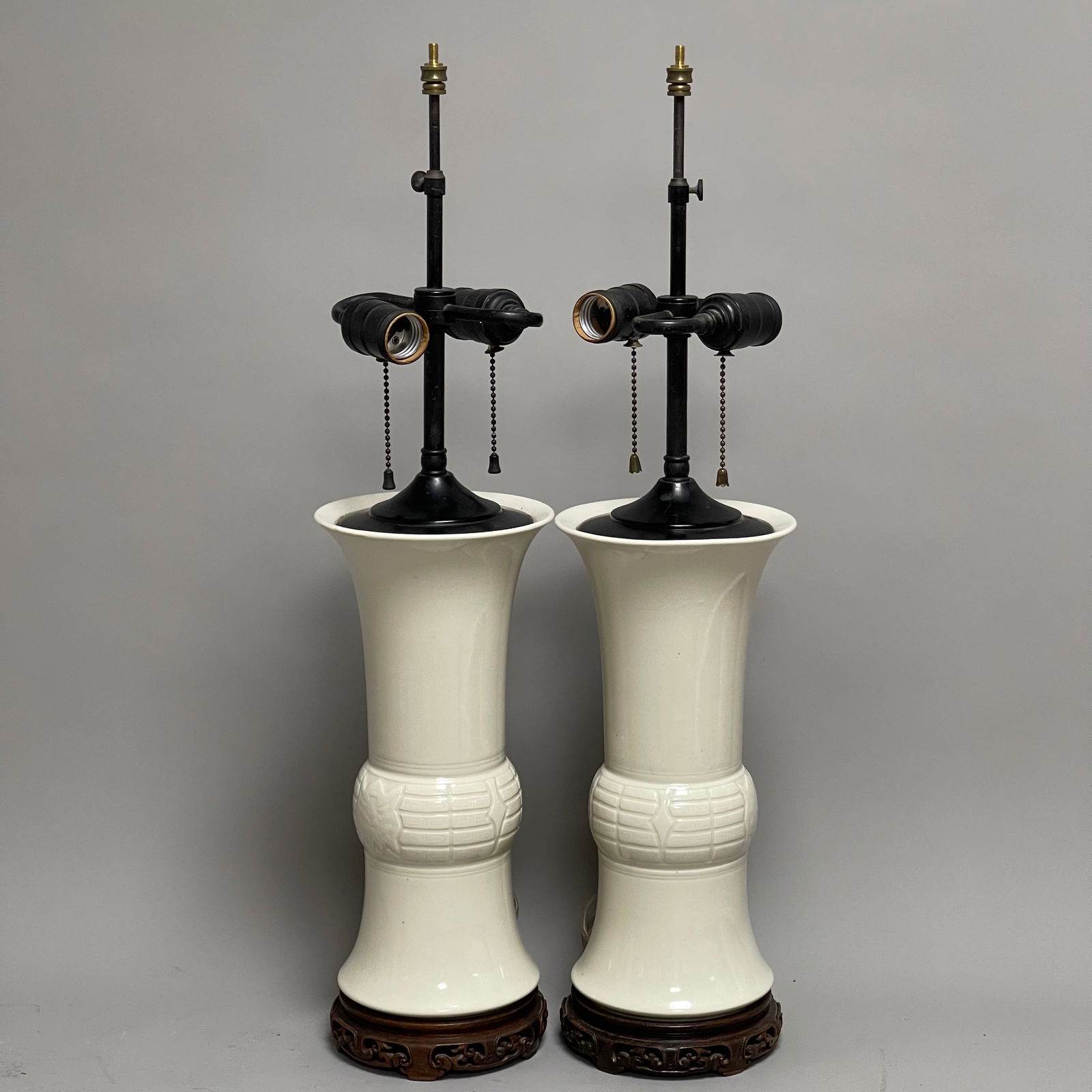 Pair Of Dehua Gu-Form Table Lamps (1 of 11)