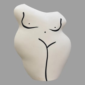 Donna Polseno Signed Studio Pottery Nude Figurative Vase