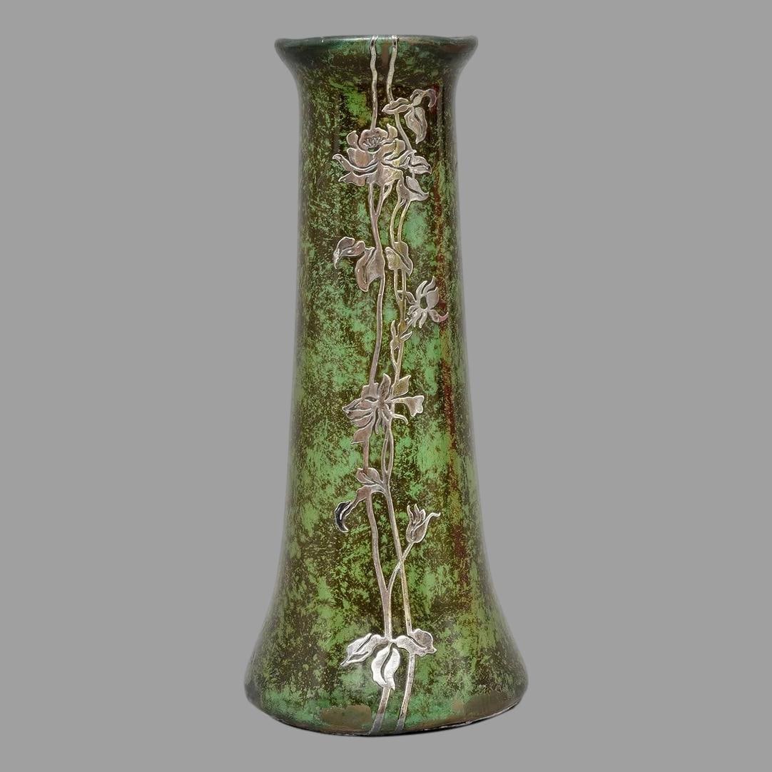 Silvercrest Sterling Silver on Bronze Vase (1 of 8)
