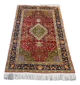 Kashmir Silk Hand Knotted Area Rug