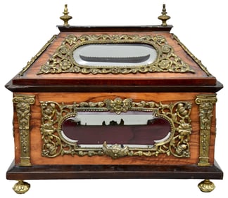 19th C. French Gilt Bronze Jewel Casket